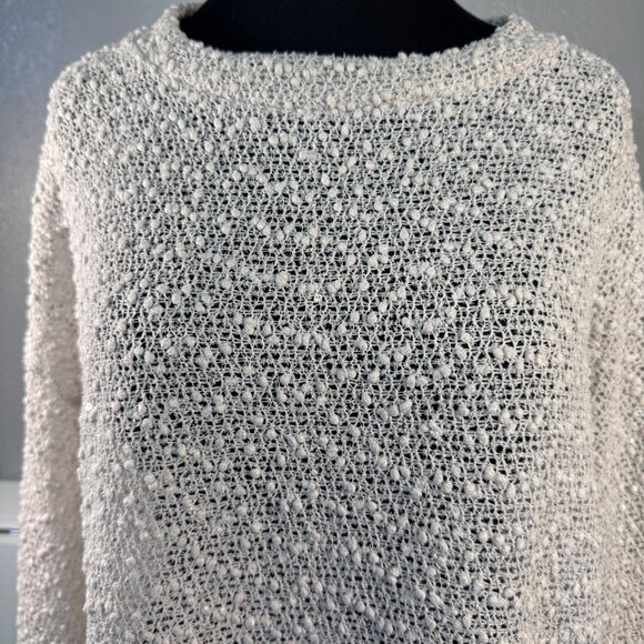 Ginger G Womens Size Large Light Beige Textured Knit Sweater Long Sleeve - Picture 2 of 8